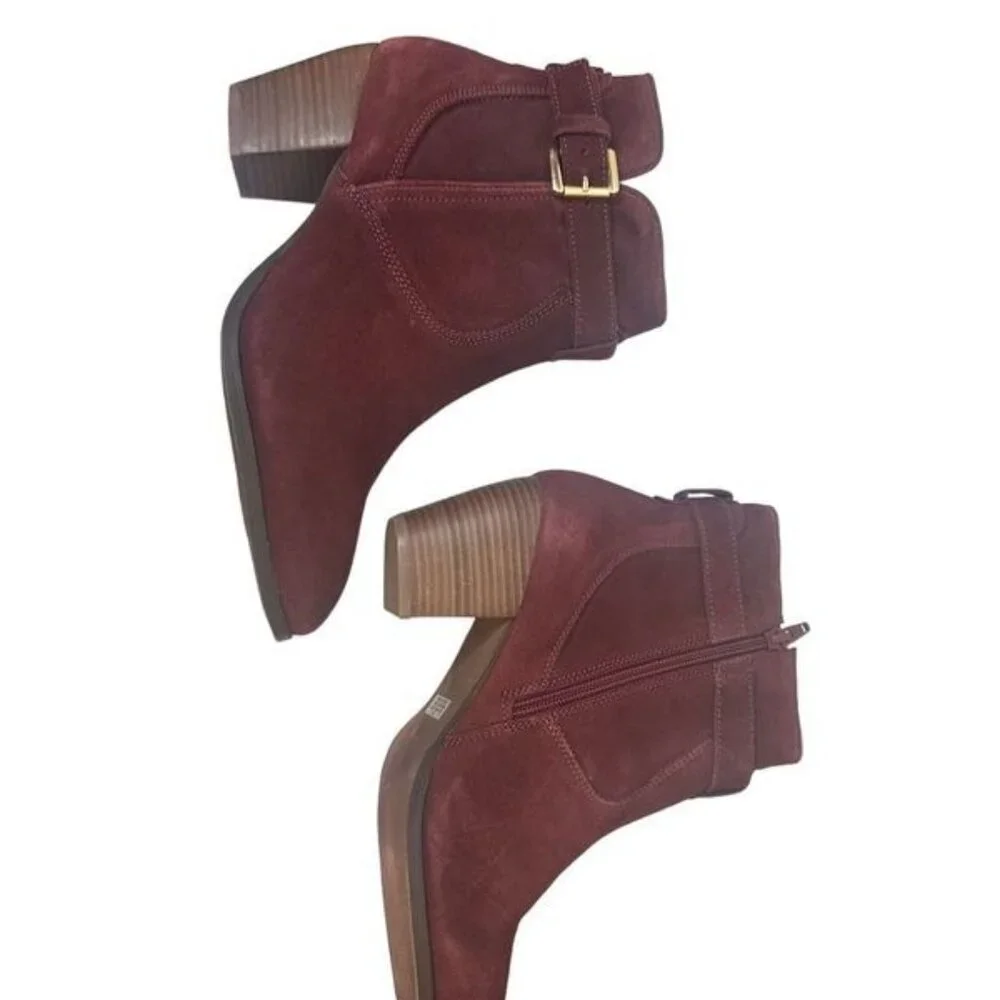 Stitch Fix Diba Women's Burgundy Sleek Suede Boots Size 7, 8, 9 NWT - Picture 3 of 8
